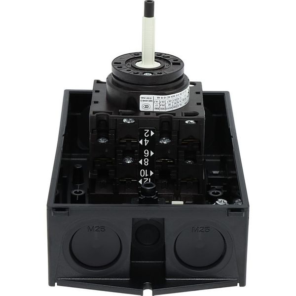 T3-3-15683/I2/SVB-SW Main switch, T3, 32 A, surface mounting, 3 contact unit(s), 3 pole, 2 N/O, 1 N/C, STOP function, With black rotary handle and locking ring, Lockable i image 36