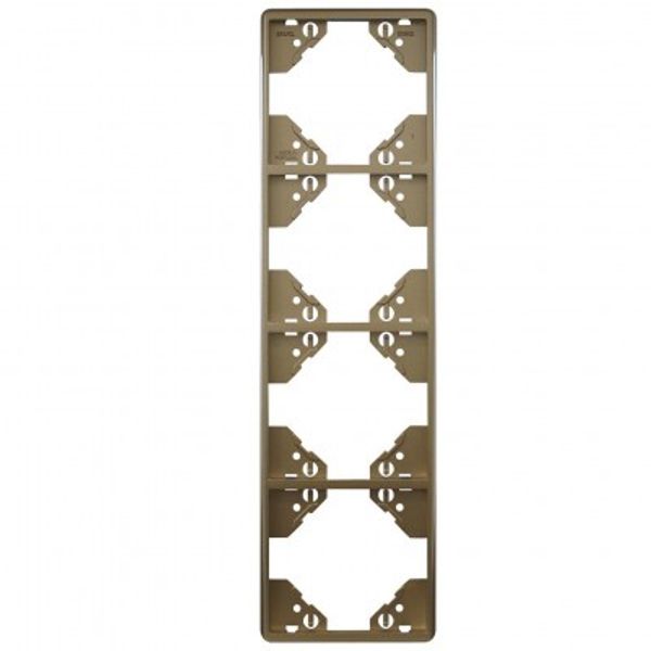 FOUR-GANG VERTICAL FRAME CHAMPAGNE image 1