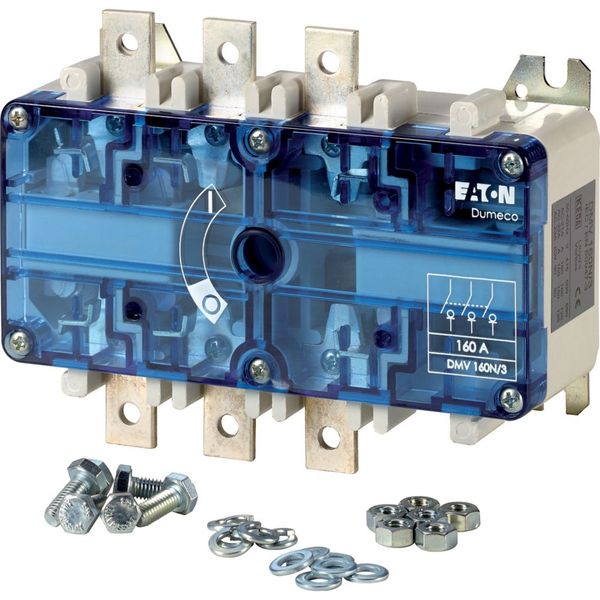 DMV-160N/3 Switch-disconnector, DMV, 160 A, 3 pole, Stop Function optional, Without rotary handle and drive shaft, Screw terminal, drilling dimension 6,5 mm image 3