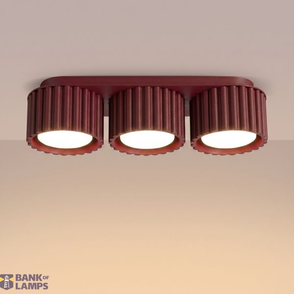 Ceiling lamp AURA 3 burgundy Gx53 image 8