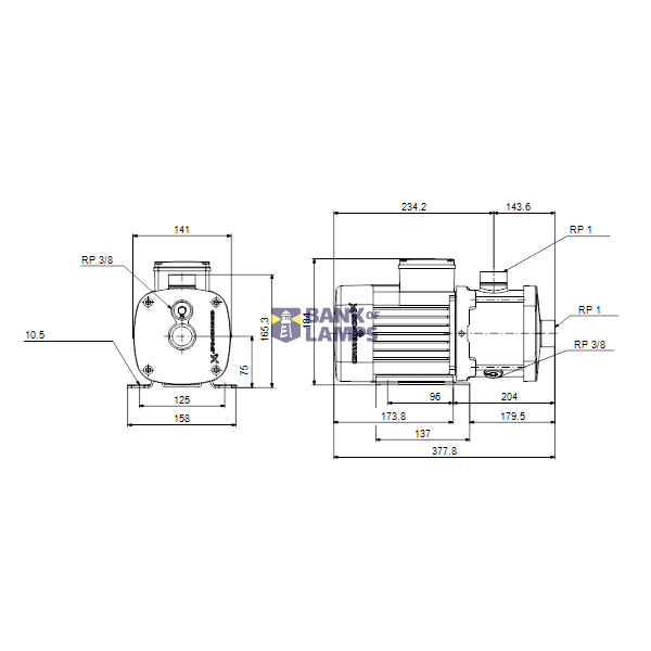 Horizontal multistage pump CM1-6 A-R-I-V-AQQV 400Y 50Hz image 3