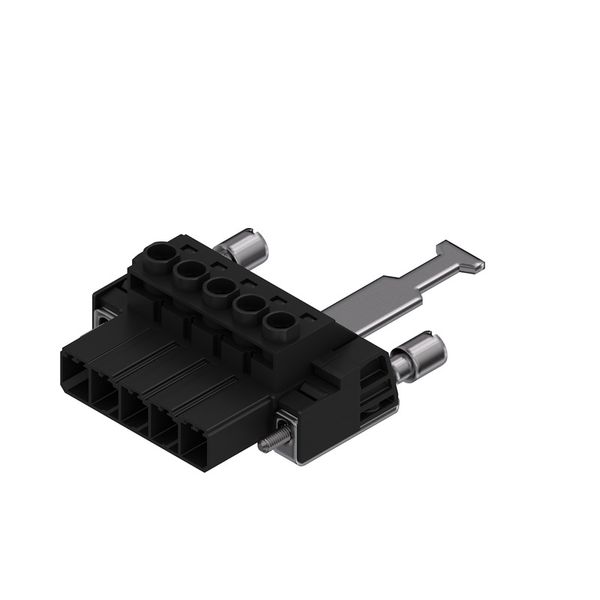 PCB plug-in connector, male plug, 7.62 mm, Number of poles: 5, 180°, Clamping yoke connection, Clamping range, max. : 6 mm², Box image 3