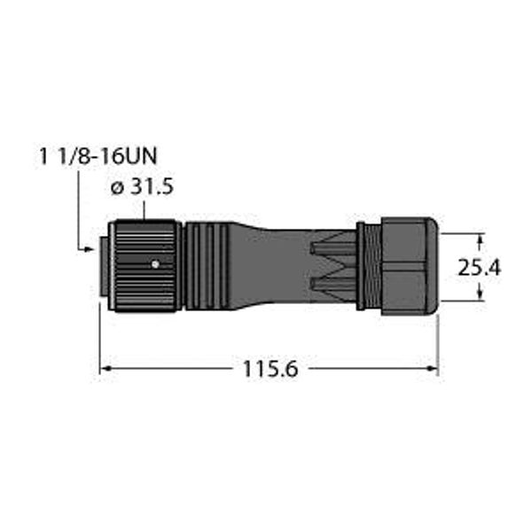 1 1/8'' Round connector Female Connector, Straight   B71121-0/21 image 1