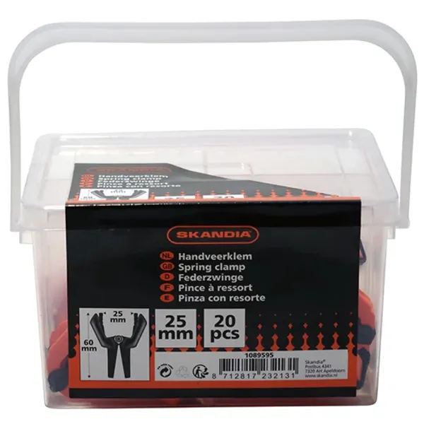 Skandia mini hand clamp set 60x25mm 20pcs image 1