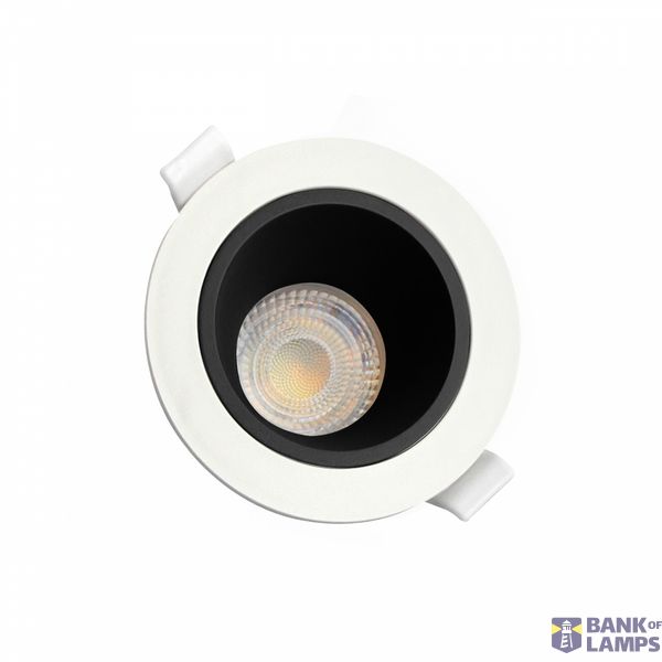 FIALE CORE ANTI-GLARE GU10 IP20 FI95X46MM WHITE BLACK ROUND image 1
