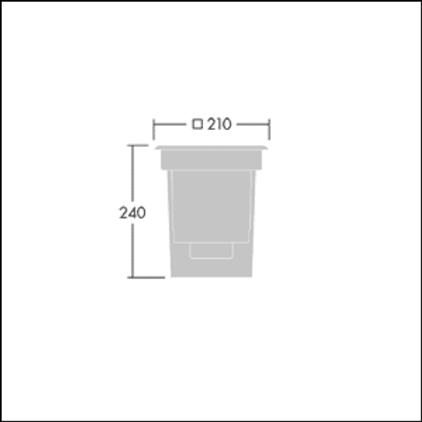 AXYL OPERA L WO 24L 930 WB HFX ANT - LED floor recessed luminaire image 2