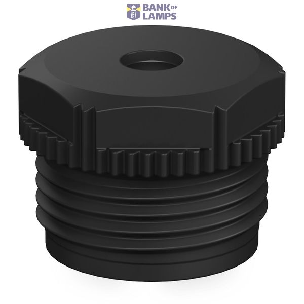 Screw-in nipple open version PG11 Polyethylene Black image 1