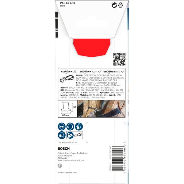 PRO Multi Material PAII 65 APB Multitool Blade image 1