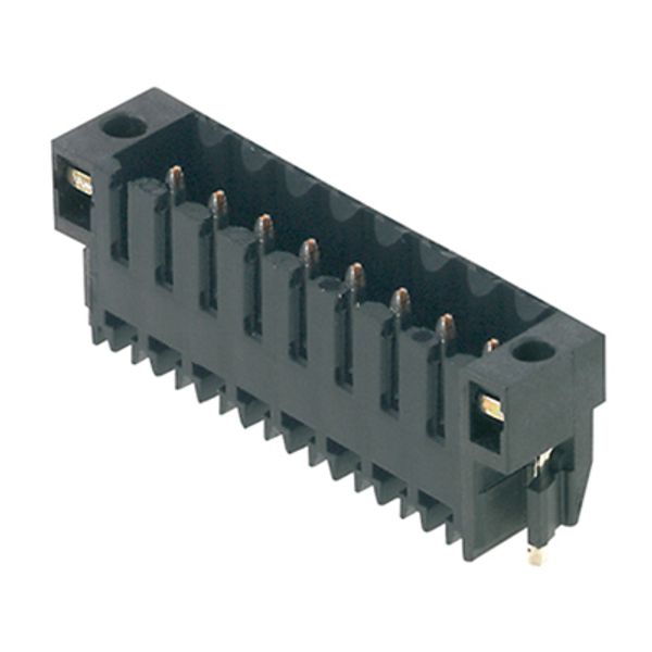PCB plug-in connector, male header, Solder flange, THT/THR solder connection, 3.50 mm, Number of poles: 4, 180°, Solder pin length (l): 1.5 mm, tinned, black, Tape image 4