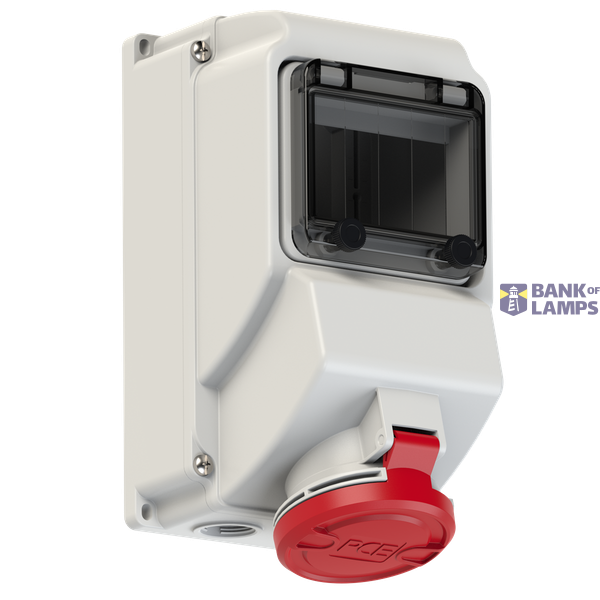 Fixed socket with inspection window 32A 4P 6h IP44/54 image 1