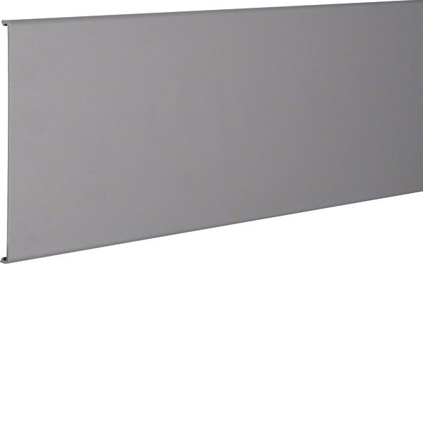 slotted trunking lid from PVC for LKG width 140mm stone grey image 1