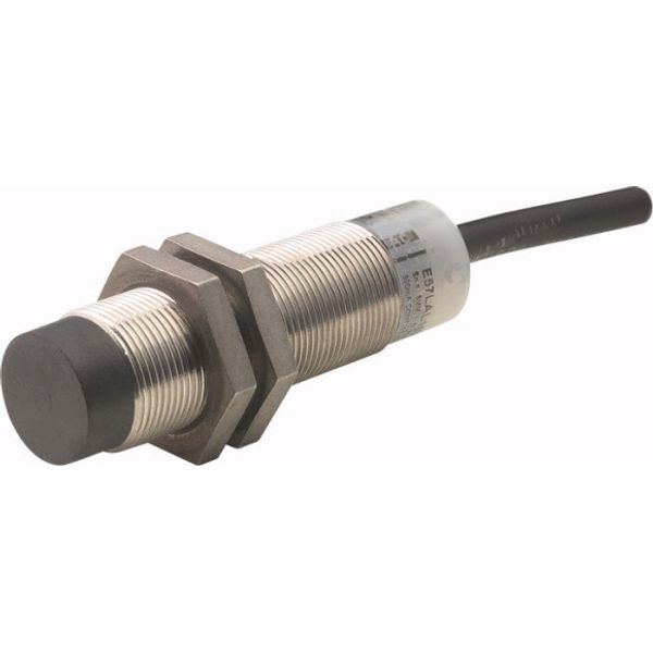 E57-18LE20-B1 Proximity switch, E57 Premium+ Series, 1 NC, 3-wire, 6 - 48 V DC, M18 x 1 mm, Sn= 20 mm, Semi-shielded, PNP, Stainless steel, 2 m connection cable image 1