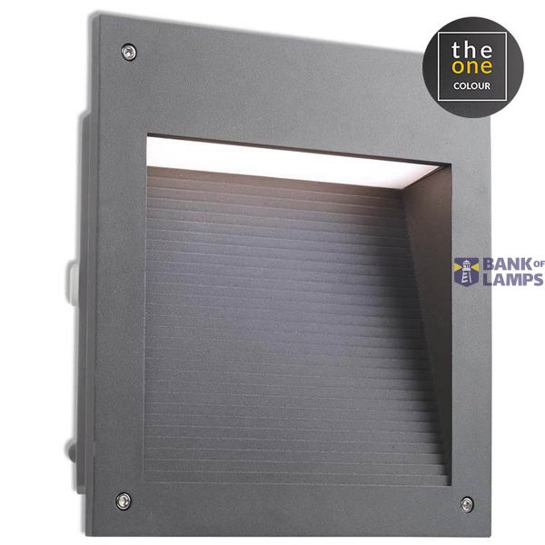 Recessed wall lighting IP66 Micenas LED Square LED 20W 4000K Urban grey 530lm image 1