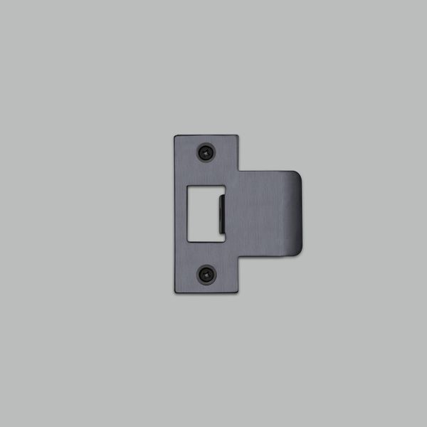 STRIKE PLATE KIT / T SHAPED / 60 MM DOOR / GUN METAL image 1