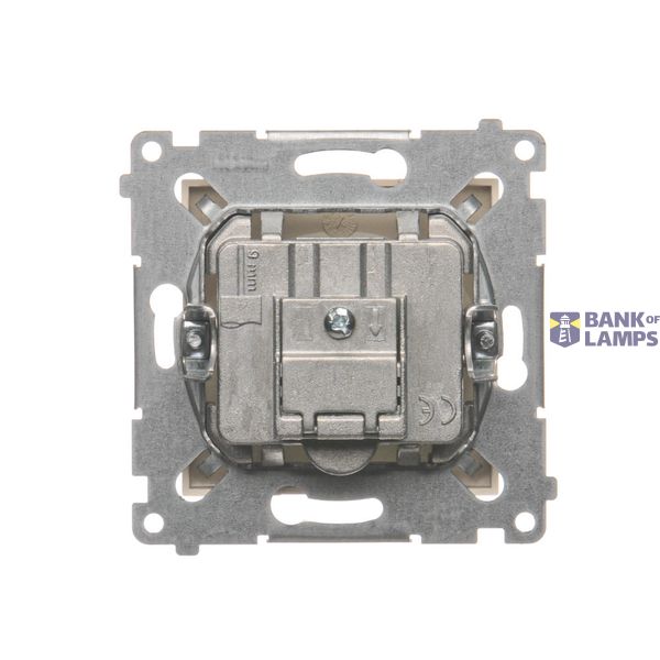 "Light" push button with LED indicator light, (module), 10AX, quick connection, Bronze matt, metalic image 1