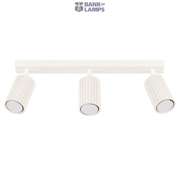 CEILING LAMP FROM THE KARBON SERIES, THREE MOVABLE BEIGE SPOTLIGHTS FOR DINING ROOM, GU10 BULBS image 3
