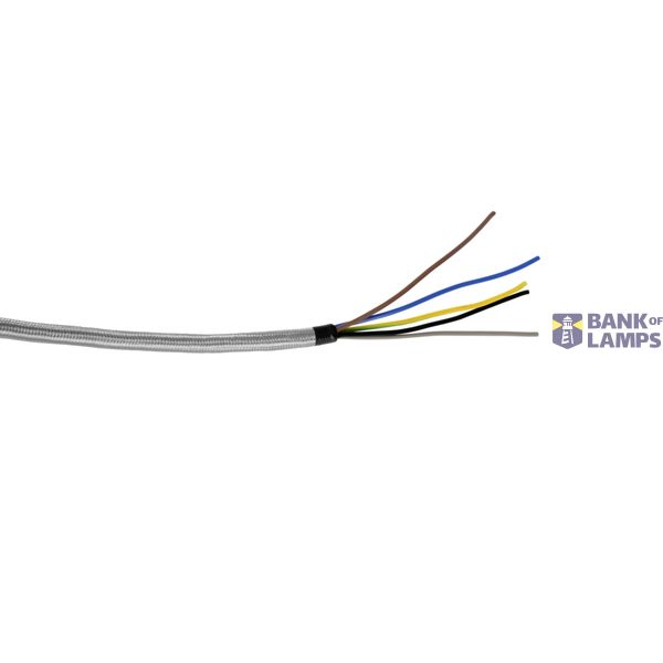 TEXTILE CABLE 5X0,75 L-10m SILVER image 1