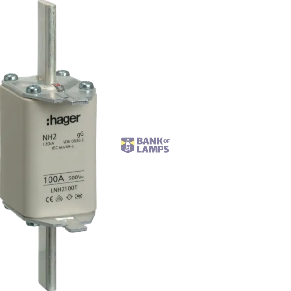NH Fuse Insert NH2C,100A GG,500VAC LNH2100T image 1