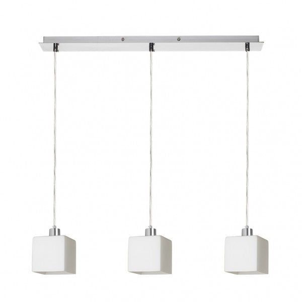 DADOS III 60 pendant opal-colored glass/chrome 230V LED E27 3x11W image 1