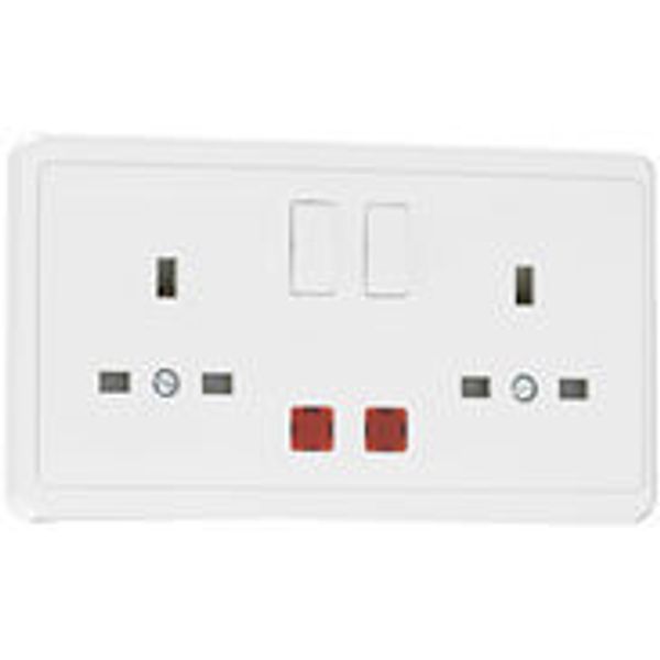 DOUB EARTH SOCK(BRITISH)W/SWITCH & PILOT LAMP image 1