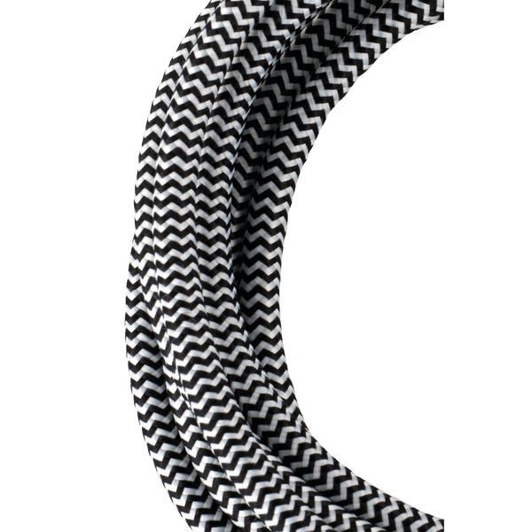 Textile Cable 2C Black/White 3m image 1