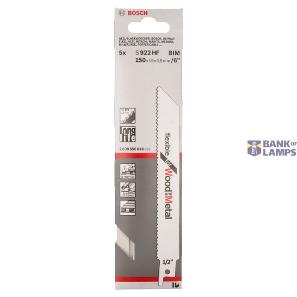 Reciprocating saw blade S 922 HF Flexible for Wood and Metal 5 pcs. image 2