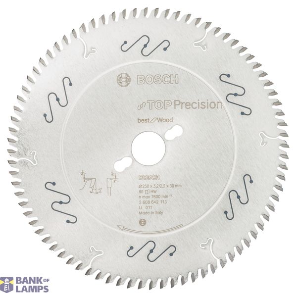 Top Precision Best for Wood circular saw blade 250 x 30 x 3,2 mm, 80 image 1