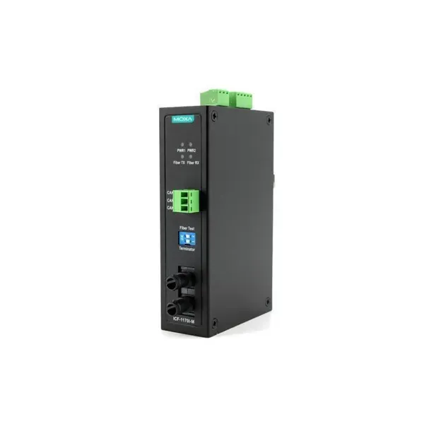 MOXA – ICF-1170I-M-ST-T – CANbus to fibre optic converter, multimode, ST connector image 1
