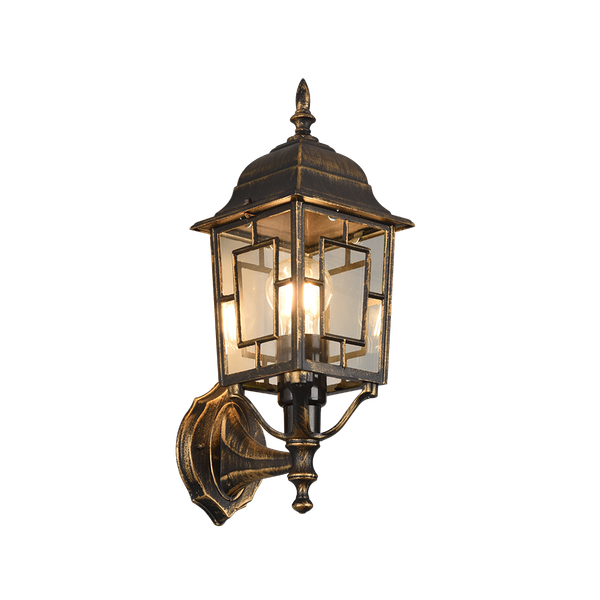 Volturno wall lamp E27 antique rust lantern upwards image 1