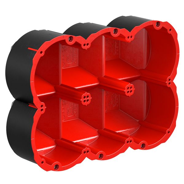 Fire protection Quickbox Maxi HWD 90 3x2 Ø83mm f.fire-protection walls EI30-EI90 image 1