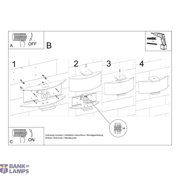 WALL LAMP EMILIO E14 2X40W IP20 image 7