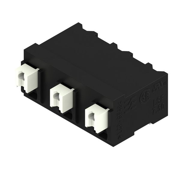 Printed circuit board terminals, 7.50 mm, Number of poles: 3, 90°, Solder pin length (l): 1.5 mm, black, PUSH IN with actuator, Clamping range, max. : 1.5 mm², Tube image 2