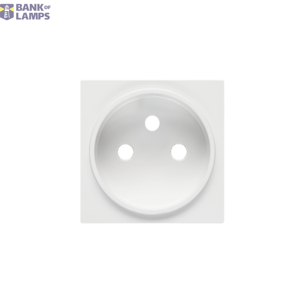 Cover for single socket outlet, (cover), Simon 24, IP20, white image 1