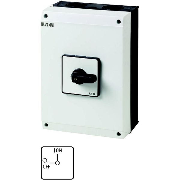 T5-4-8344/I5 On-Off switch, T5, 100 A, surface mounting, 4 contact unit(s), 8-pole, with black thumb grip and front plate image 2