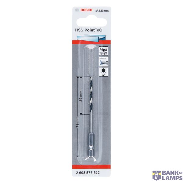 HSS PointTeQ Hex Drill Bit 3.5mm 1 pcs. image 2