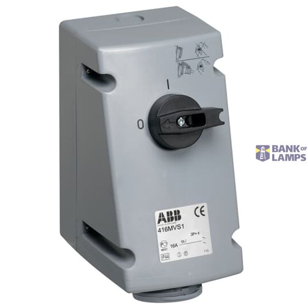 Industrial Switched Interlocked Socket Outlets, 3P+N+E, 16 A, Optional voltage V image 1