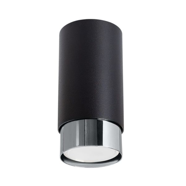 CEILING LAMP NERO 12.5 BLACK/CHROME 1XGU10 image 1