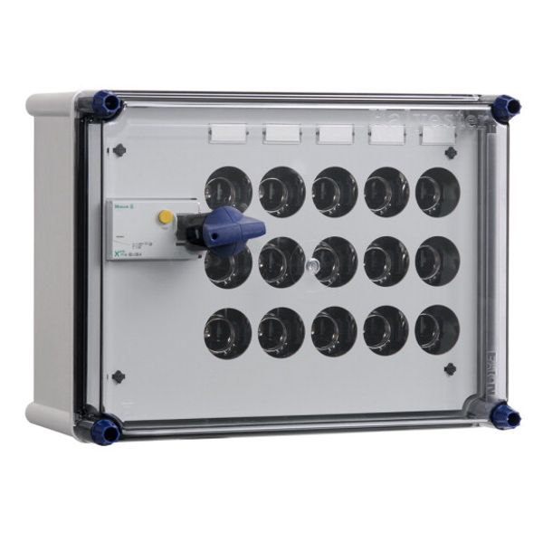 Power enclosure RCCB 63A 300mA + 5x25A+busbar image 1