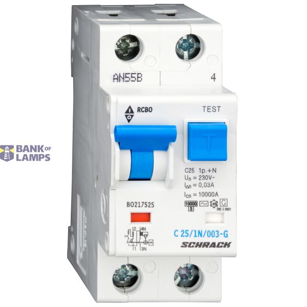Combined MCB/RCD (RCBO) C25/1+N/30mA/Type AC, G image 1