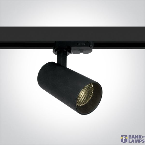 BLACK COB 12W WW HONEYCOMB TRACKSPOT 230V DARK LIGHT image 1