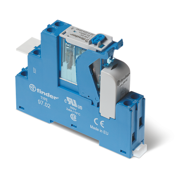 Rel. interface Mod.screw 2CO 8A/24VDC/Agni+Au/LED/diode (4C.02.9.024.5050) image 1