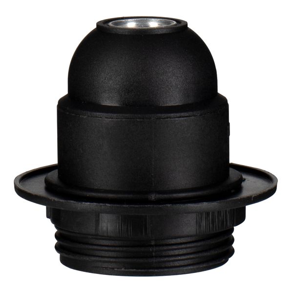 Lampholder E27 TP Half Thread + Ring Black image 1