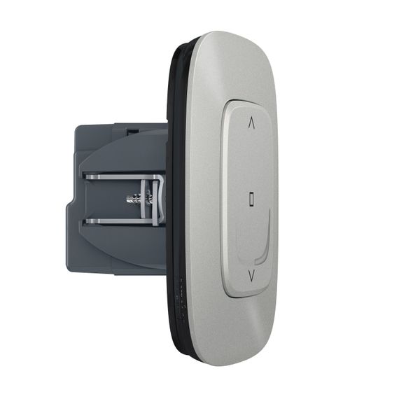 Connected local roller shutter switch with neutral, Valena Allure with Netatmo, Aluminium image 1