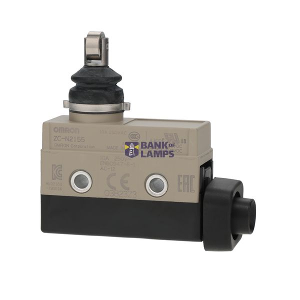 Enclosed basic switch, sealed cross roller plunger, SPDT, 15 A ZC555000R image 1