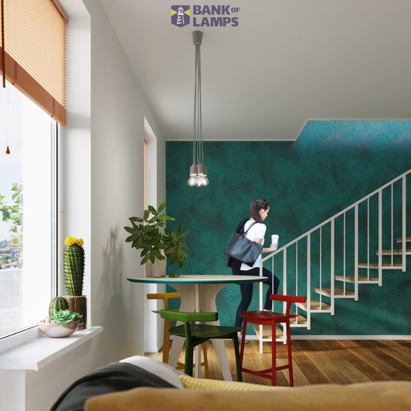 HANGING LAMP DIEGO 1 GRAY E27 1X60W IP20 image 4