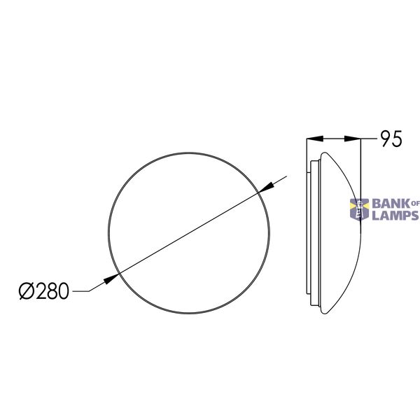 Karo II LED, 12W, 1020lm, 4000K, IP44, 230V, 120ø image 4