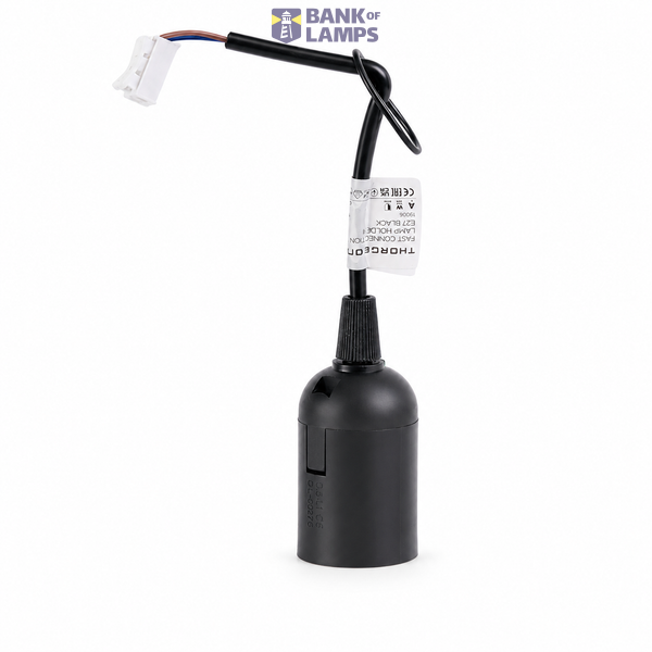 Fast Connection Lamp Holder E27 Black (3-Pack Blister) image 1