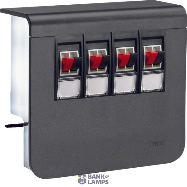 acc.box SL20055 socket+4 loudsp black image 1