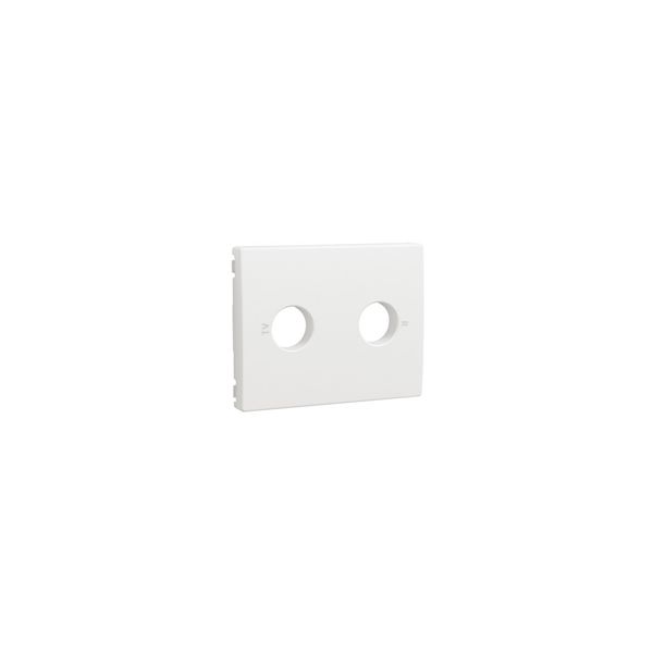 COVER PLATE FOR R - TV SOCKETS WHITE image 1