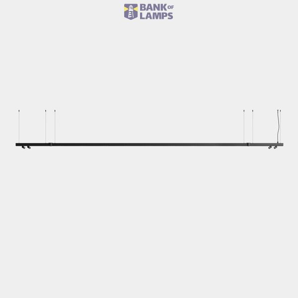 Lineal lighting system Apex Lineal Pendant 4190mm 4 Spots 30mm 73W LED warm-white 2700K CRI 90 ON-OFF Black IP20 6145lm image 1